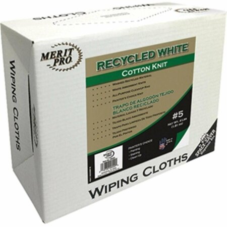 TOOL 99550 Recycled White Cotton Knit Wiping Cloth - White - No. 5 TO3566501